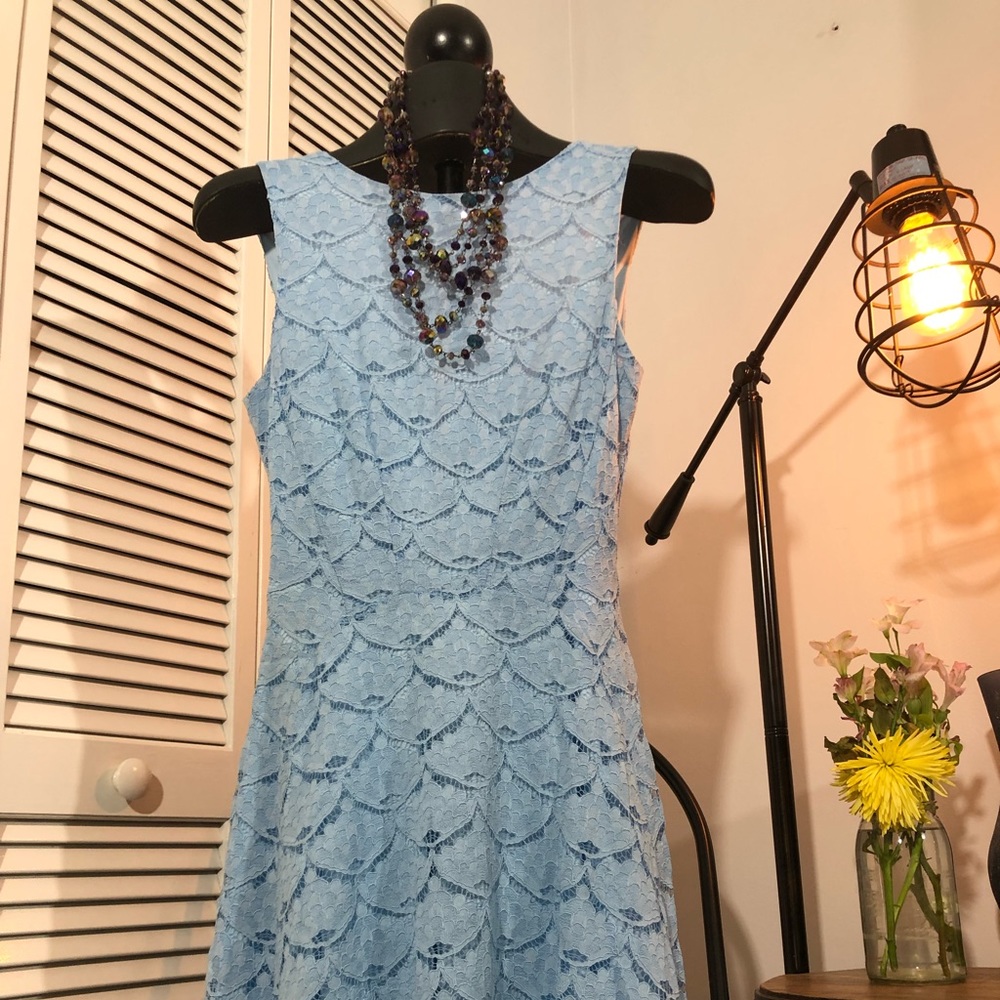 Baby blue lace dress by Aqua